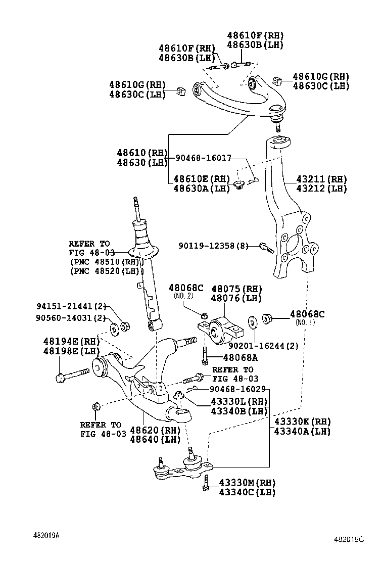 TOYOTA 43330-39625 - Giunto di supporto / guida www.autoricambit.com