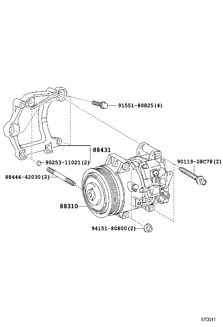 TOYOTA 88310-42333 - Compressore, Climatizzatore www.autoricambit.com