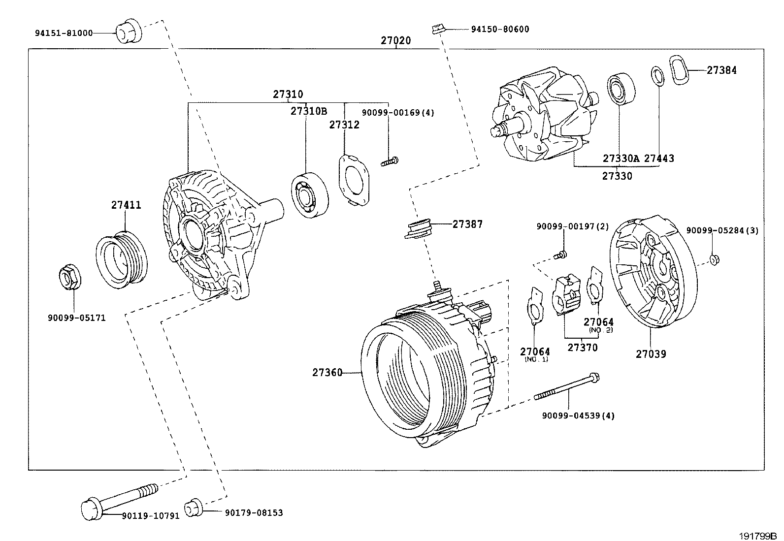 TOYOTA 9009910142 - Supporto, Albero cardanico www.autoricambit.com