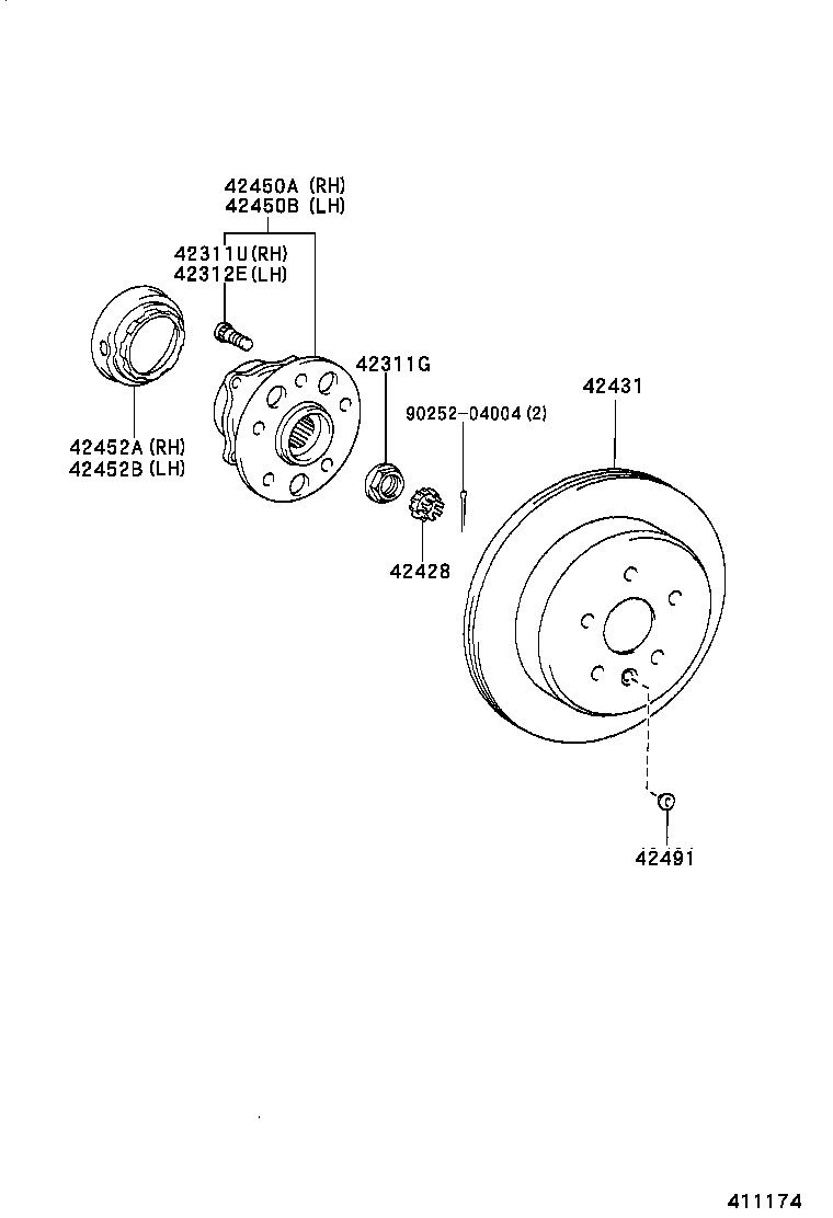 TOYOTA 42410-50030 - Mozzo ruota www.autoricambit.com