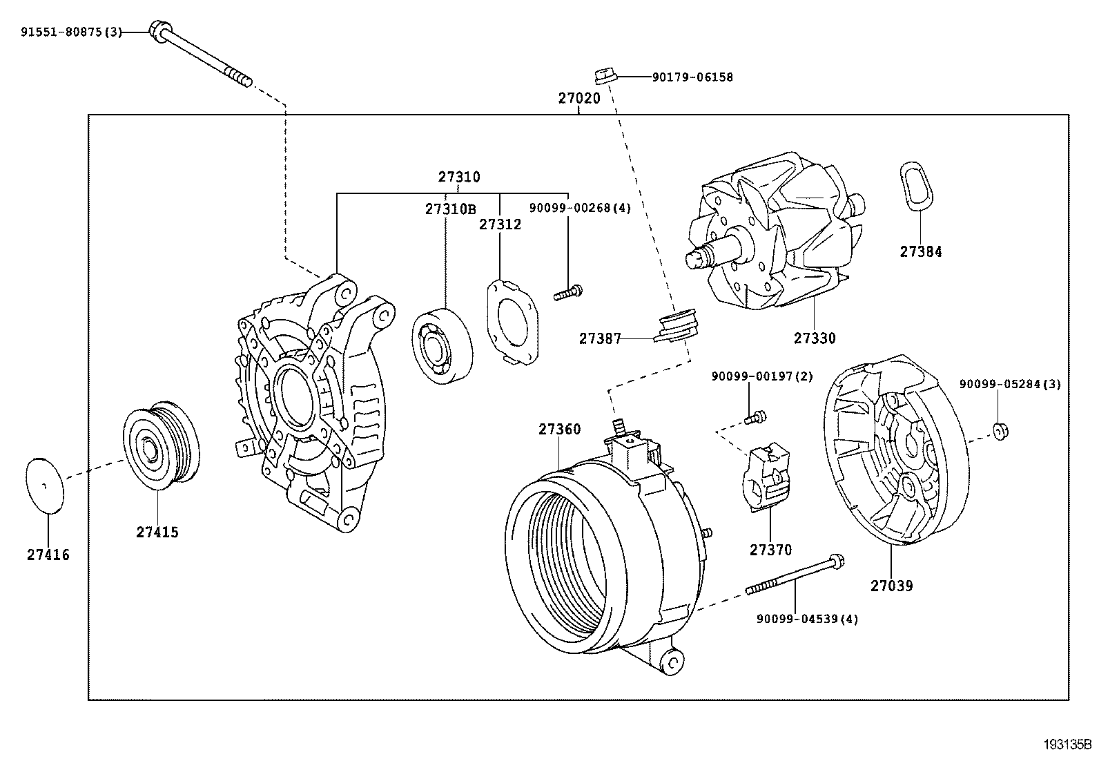 TOYOTA 27060-26030 - Alternatore www.autoricambit.com