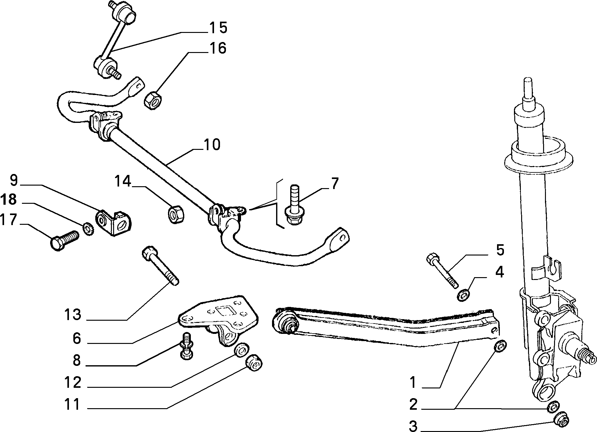 Lancia 46517383 - Silent Block, Supporto Braccio Oscillante www.autoricambit.com