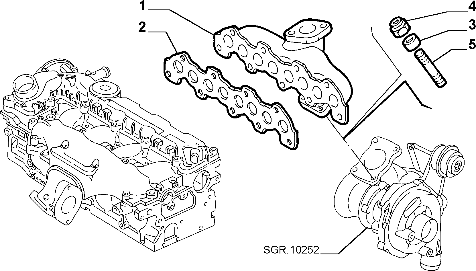 FIAT 9400349129 - Guarnizione, Collettore gas scarico www.autoricambit.com