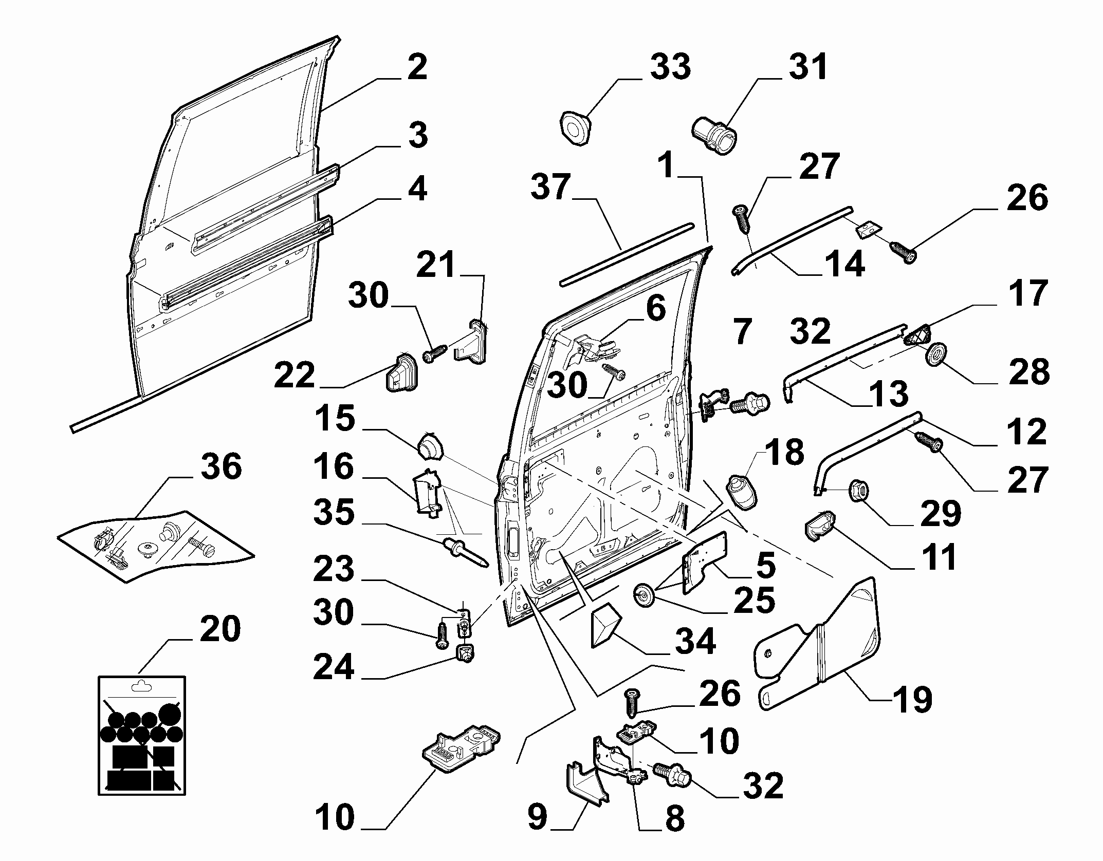 CITROËN 9606059980 - Clip, Fregio/Modanatura protettiva www.autoricambit.com