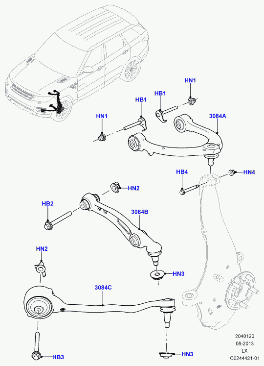 Land Rover LR044841 - Sospensione a ruote indipendenti www.autoricambit.com