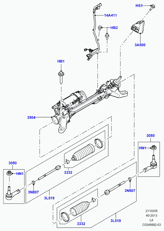 Land Rover LR058378 - Scatola guida www.autoricambit.com