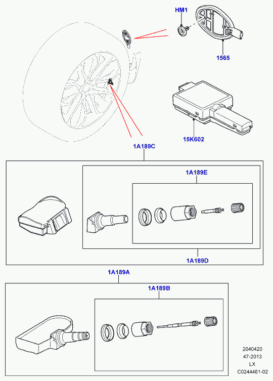 Land Rover LR058023 - Sensore ruota, Press. gonf. pneumatici-Sistema controllo www.autoricambit.com