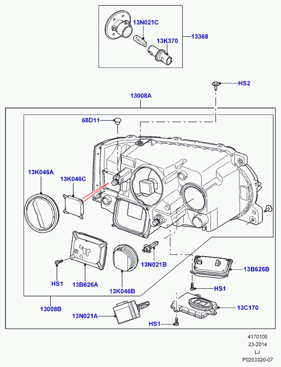 Land Rover LR000703 - Lampadina, Fendinebbia www.autoricambit.com