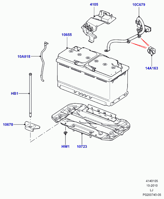 Land Rover LR032260 - Batteria avviamento www.autoricambit.com