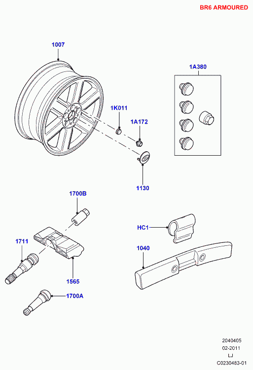 Land Rover YDB000061 - Sensore ruota, Press. gonf. pneumatici-Sistema controllo www.autoricambit.com