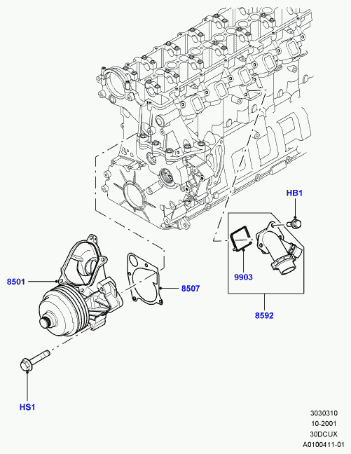 Rover PEB 000050 - Pompa acqua www.autoricambit.com