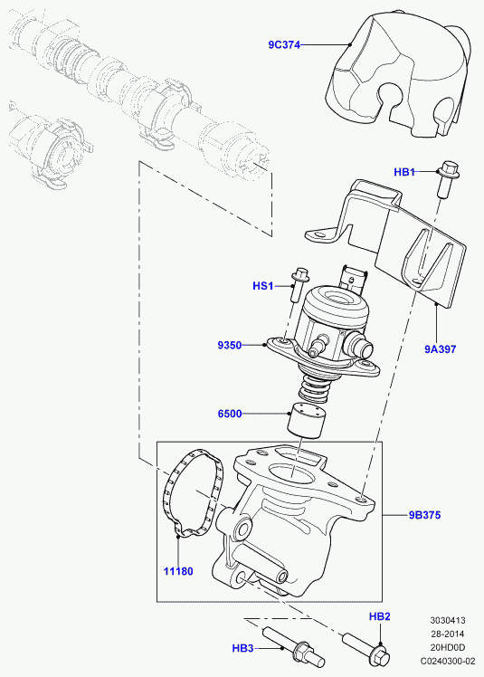 Land Rover LR025599 - Pompa ad alta pressione www.autoricambit.com