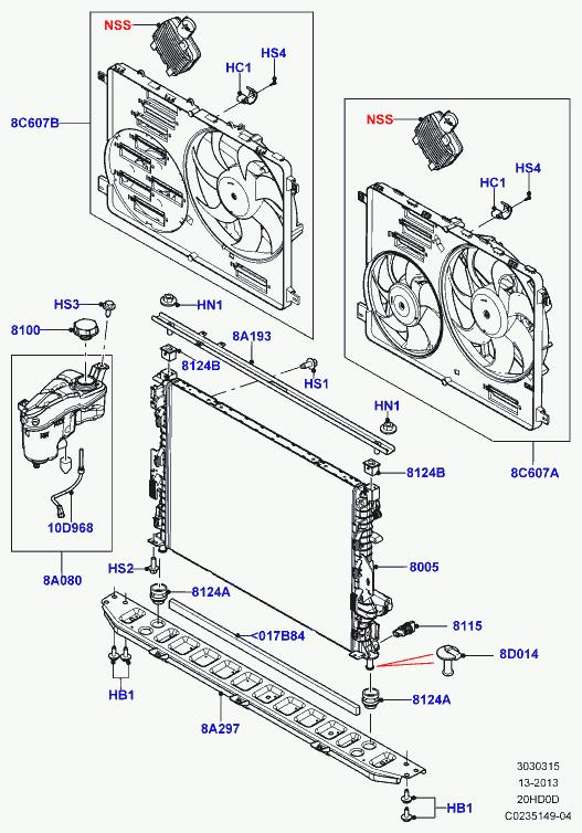 Land Rover LR006715 - Radiatore, Raffreddamento motore www.autoricambit.com