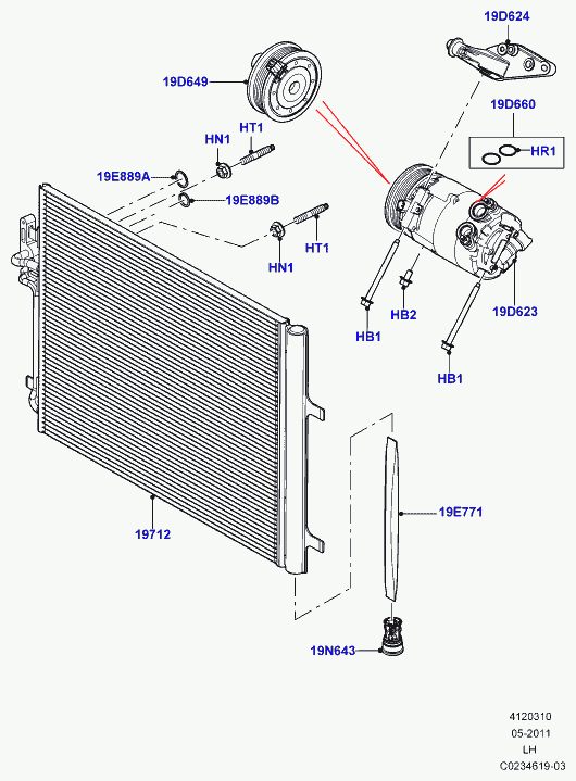 Volvo LR023921 - Condensatore, Climatizzatore www.autoricambit.com