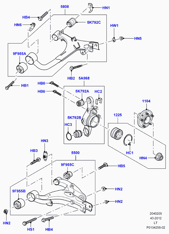 Land Rover RLH500020 - Bronzina cuscinetto, Braccio oscillante www.autoricambit.com