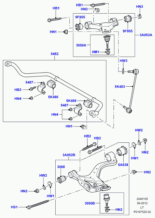 Land Rover RBJ501380 - Sospensione a ruote indipendenti www.autoricambit.com