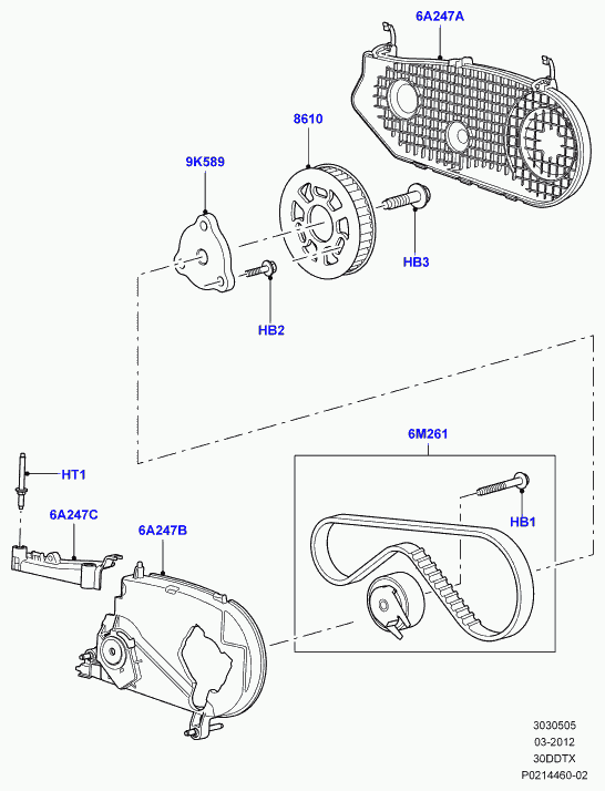 Land Rover LR016656 - Kit cinghie dentate www.autoricambit.com