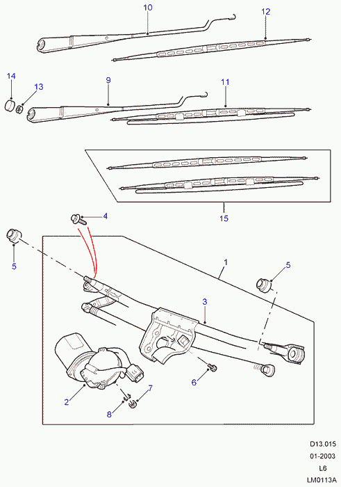 Land Rover DKC500130 - Spazzola tergi www.autoricambit.com