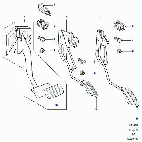 Land Rover XKB000010 - Interruttore luce freno www.autoricambit.com