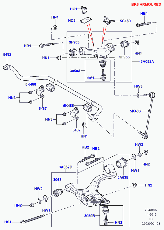 Land Rover RBJ501000 - Sospensione a ruote indipendenti www.autoricambit.com