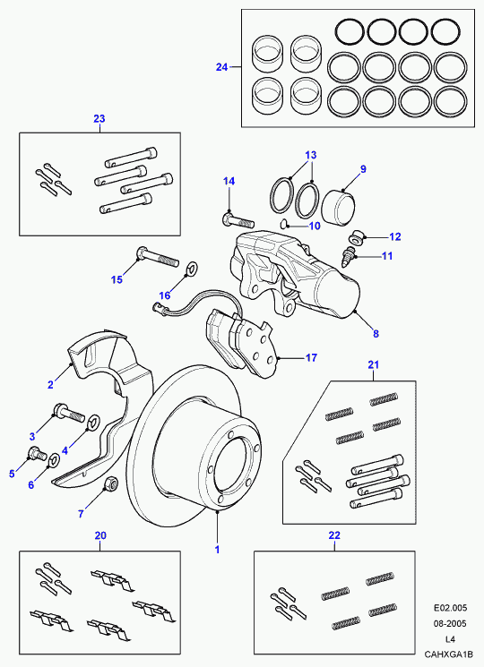 Land Rover STC8571 - Kit pastiglie freno, Freno a disco www.autoricambit.com