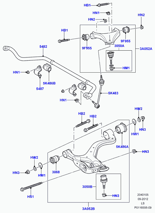 Land Rover RBJ500183 - Sospensione a ruote indipendenti www.autoricambit.com