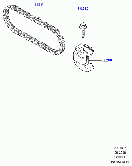 Land Rover LR 001300 - Tenditore, Catena distribuzione www.autoricambit.com