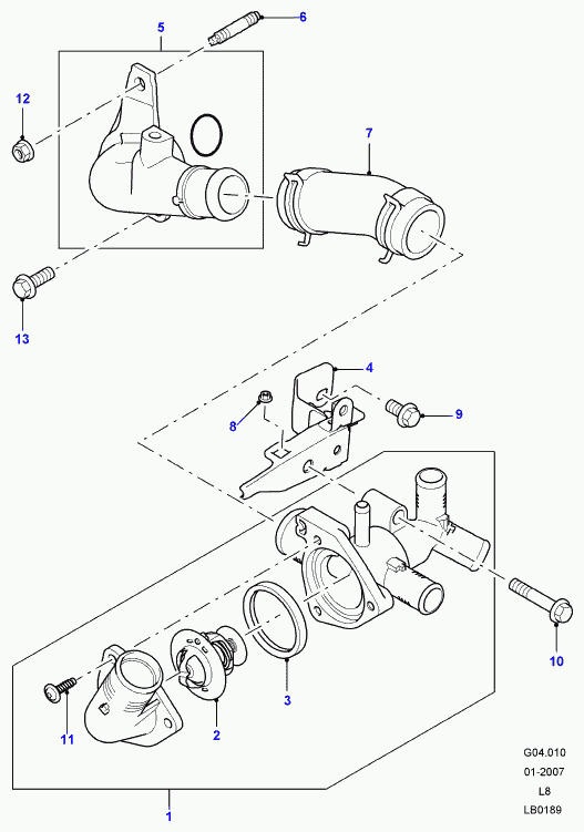 Land Rover LR004618 - Termostato, Refrigerante www.autoricambit.com