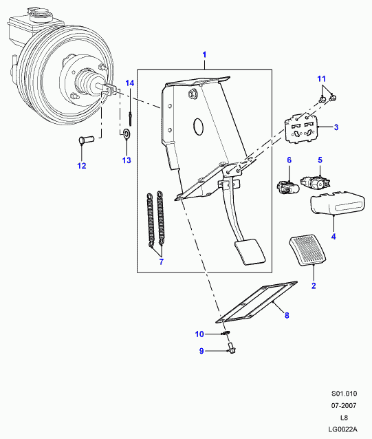 Land Rover XKB500180 - Interruttore luce freno www.autoricambit.com