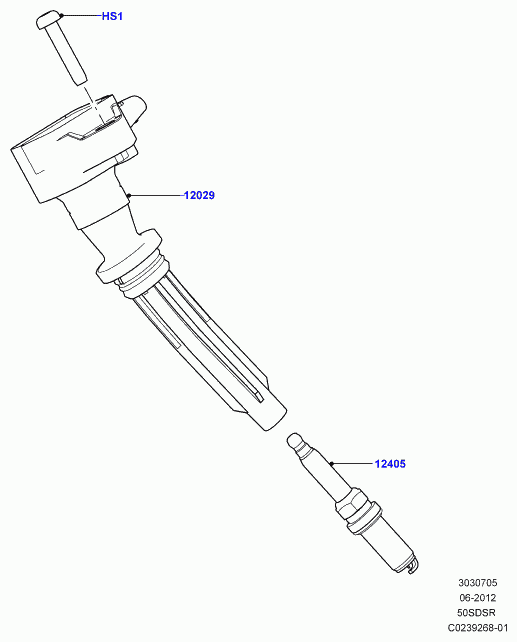 Land Rover LR032080 - Candela accensione www.autoricambit.com