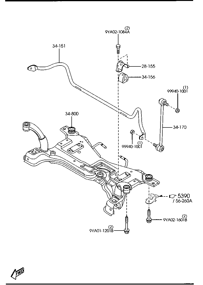 FORD B37F-34170-A - Asta/Puntone, Stabilizzatore www.autoricambit.com