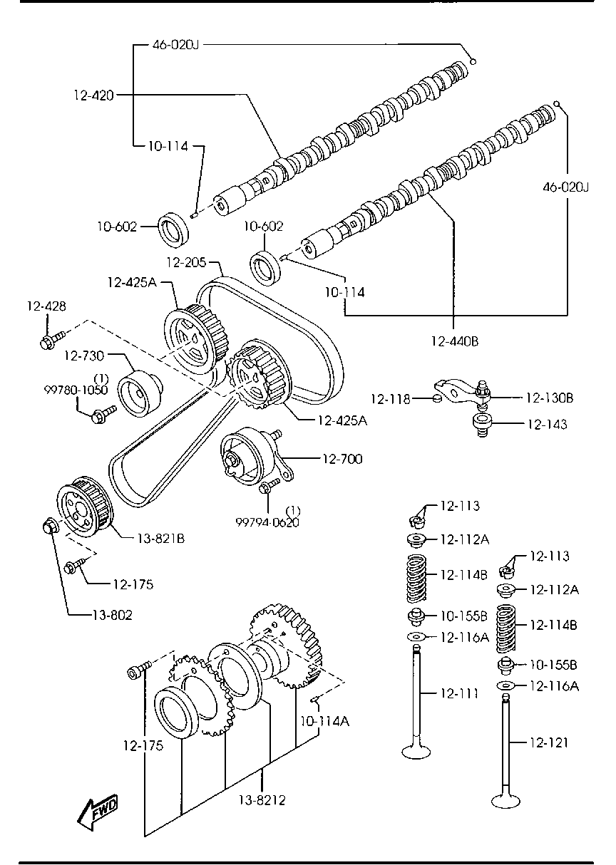 MAZDA WL51-12-602 - Paraolio, Albero a camme www.autoricambit.com