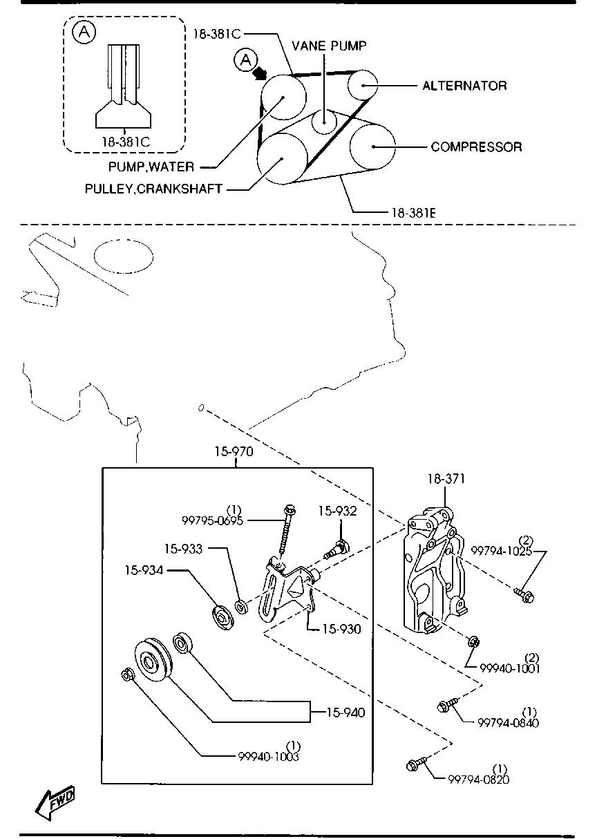 FORD WLL7-15-908A - Cinghia trapezoidale www.autoricambit.com