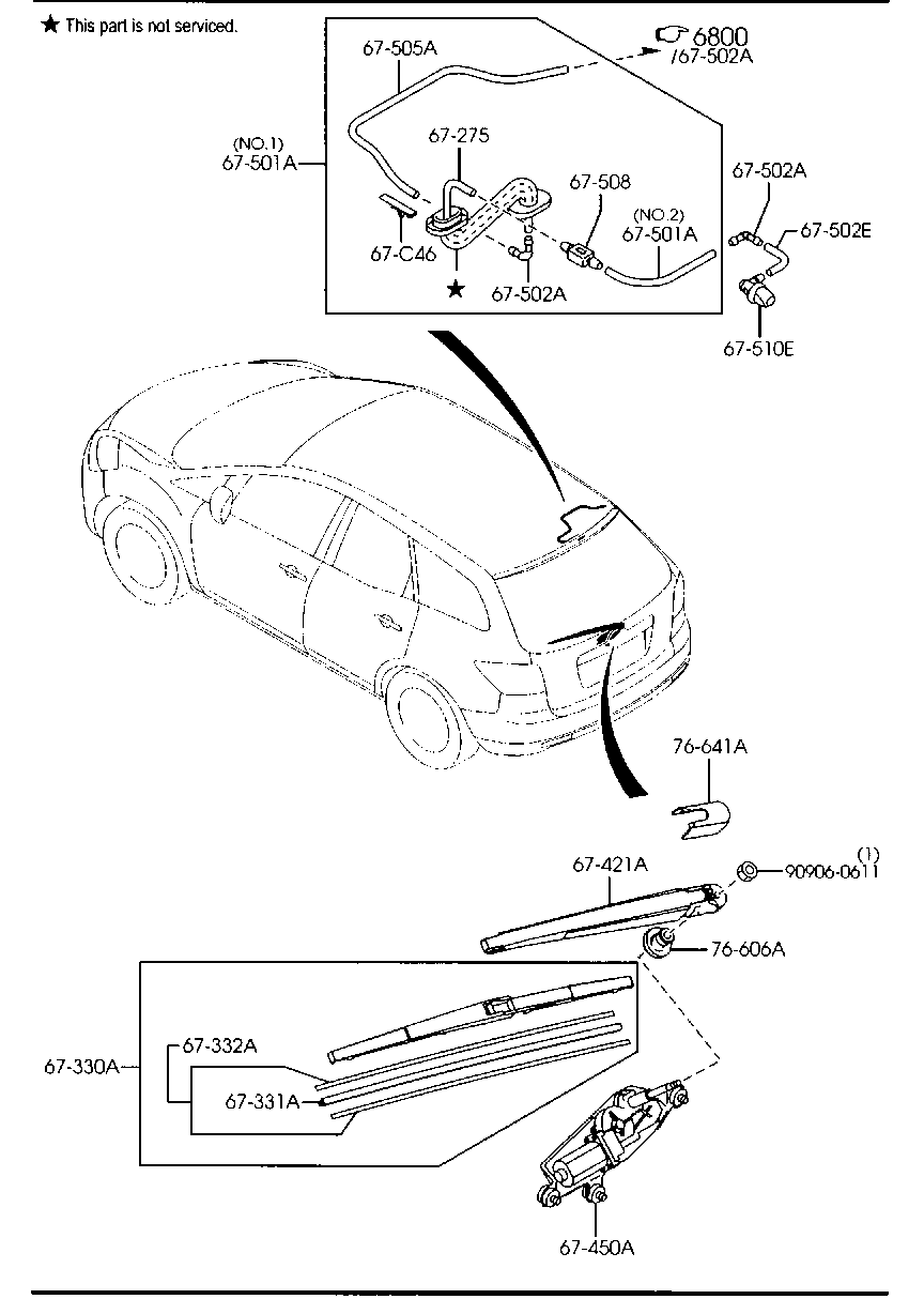 MAZDA L206-67-395 - Spazzola tergi www.autoricambit.com