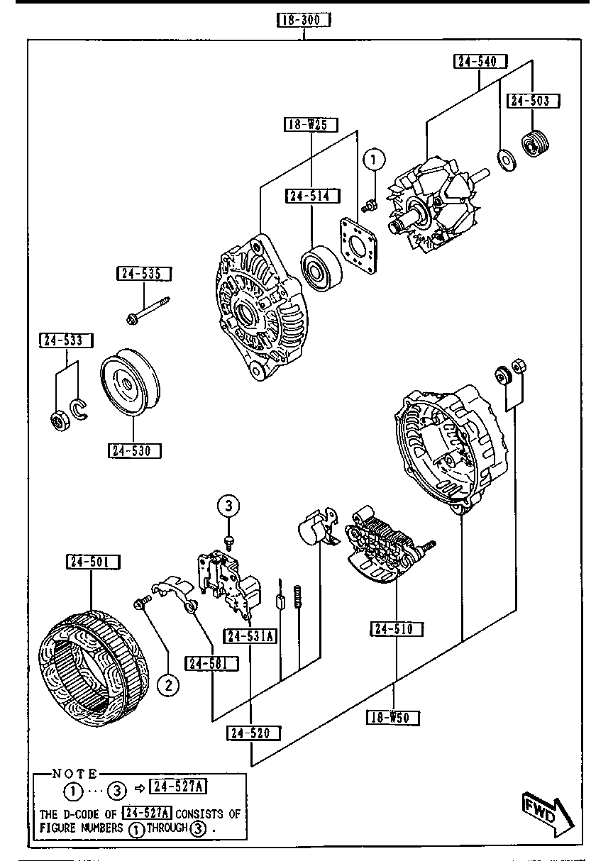 MAZDA B3D1-18-300 - Alternatore www.autoricambit.com