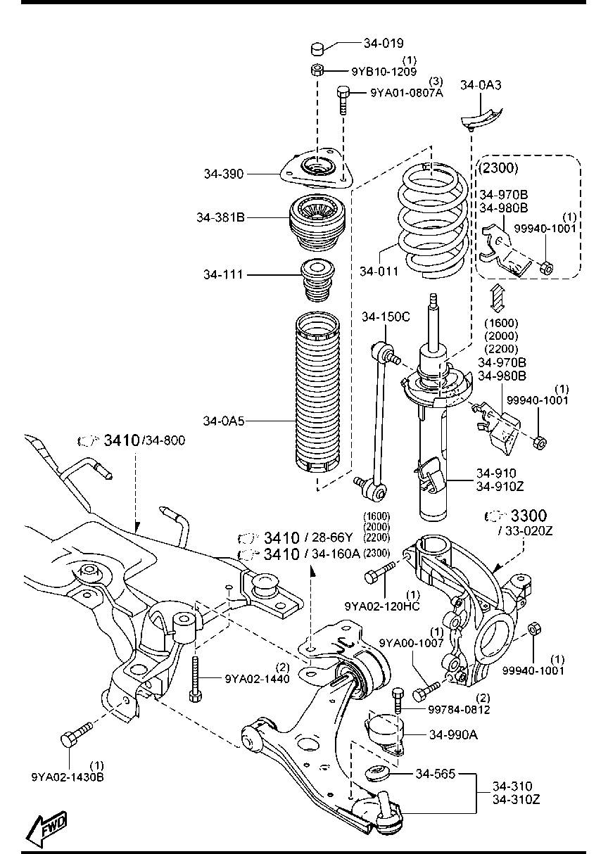 FORD BBM2-34-170A - Asta/Puntone, Stabilizzatore www.autoricambit.com