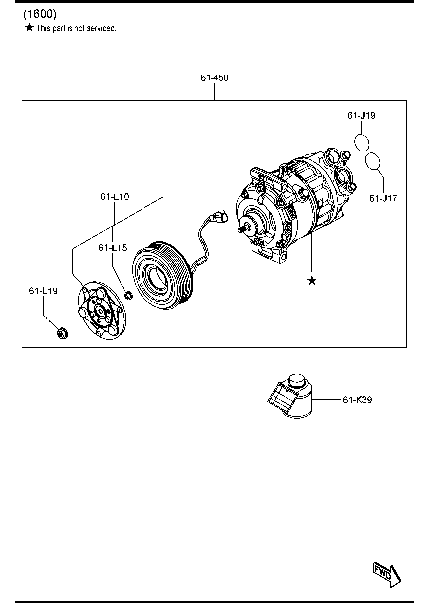 MAZDA BEV3-61-450A - Compressore, Climatizzatore www.autoricambit.com