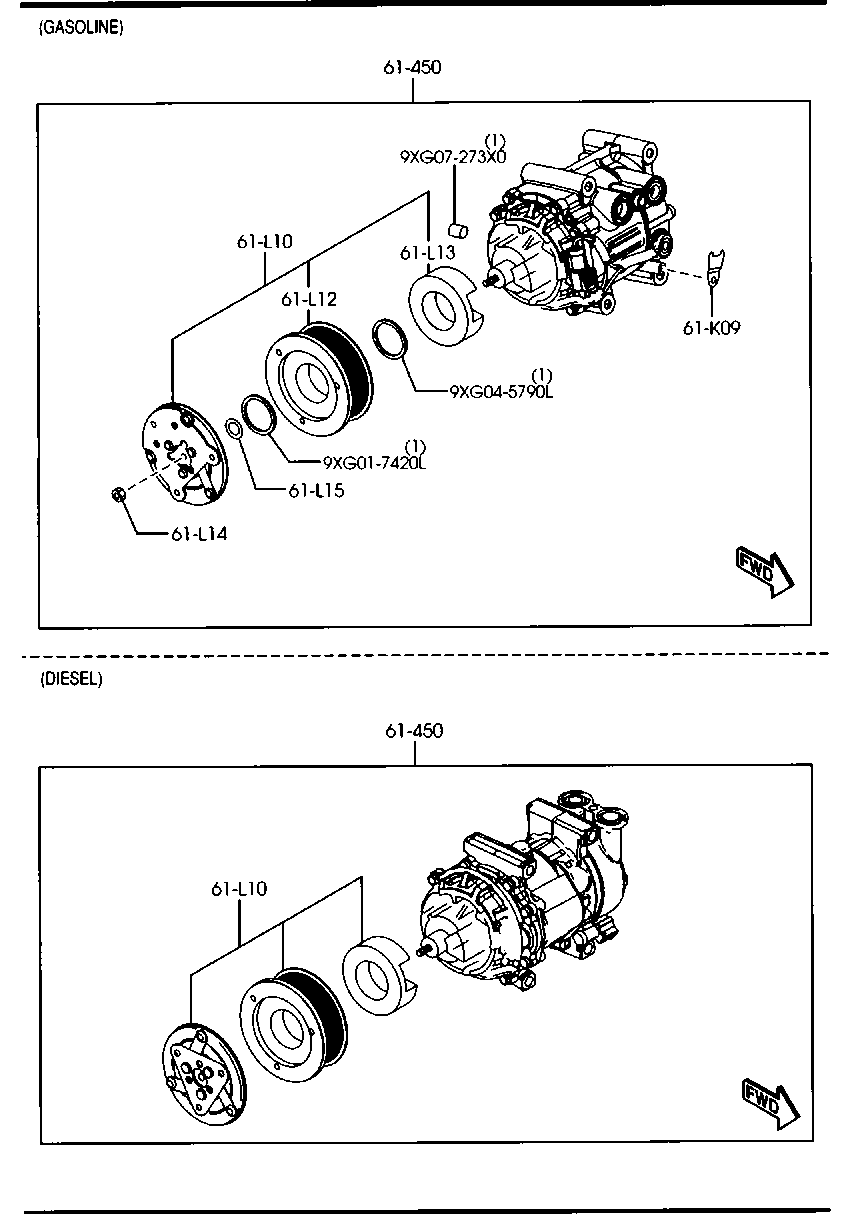 MAZDA DE97-61-450A - Compressore, Climatizzatore www.autoricambit.com