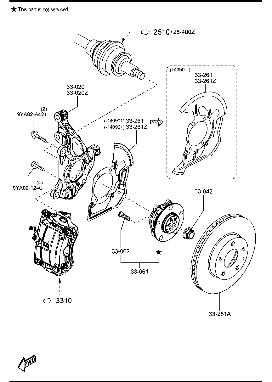 MAZDA B45A-33-04X - Kit cuscinetto ruota www.autoricambit.com