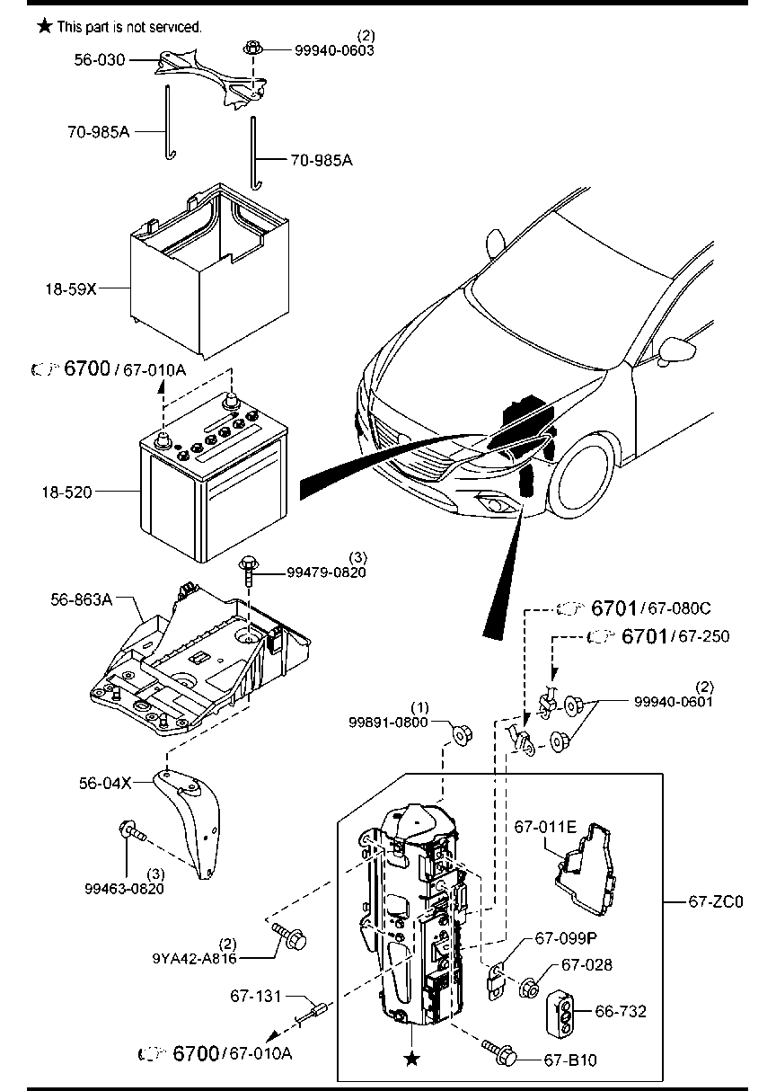 MAZDA PE1T-18-520A - BATTERY www.autoricambit.com