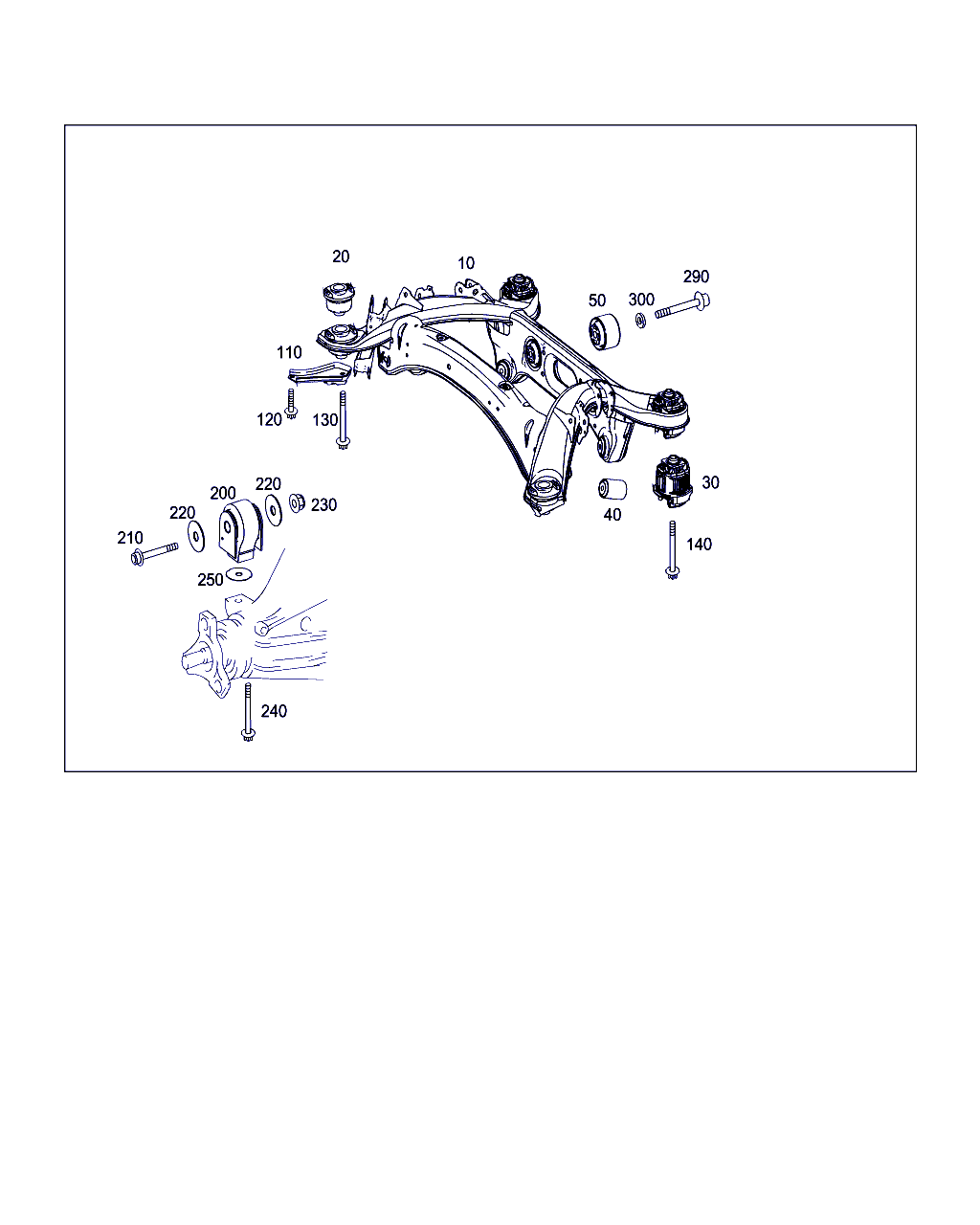 Mercedes-Benz A 212 350 42 05 - Telaio ausiliario / Supporto aggregati www.autoricambit.com