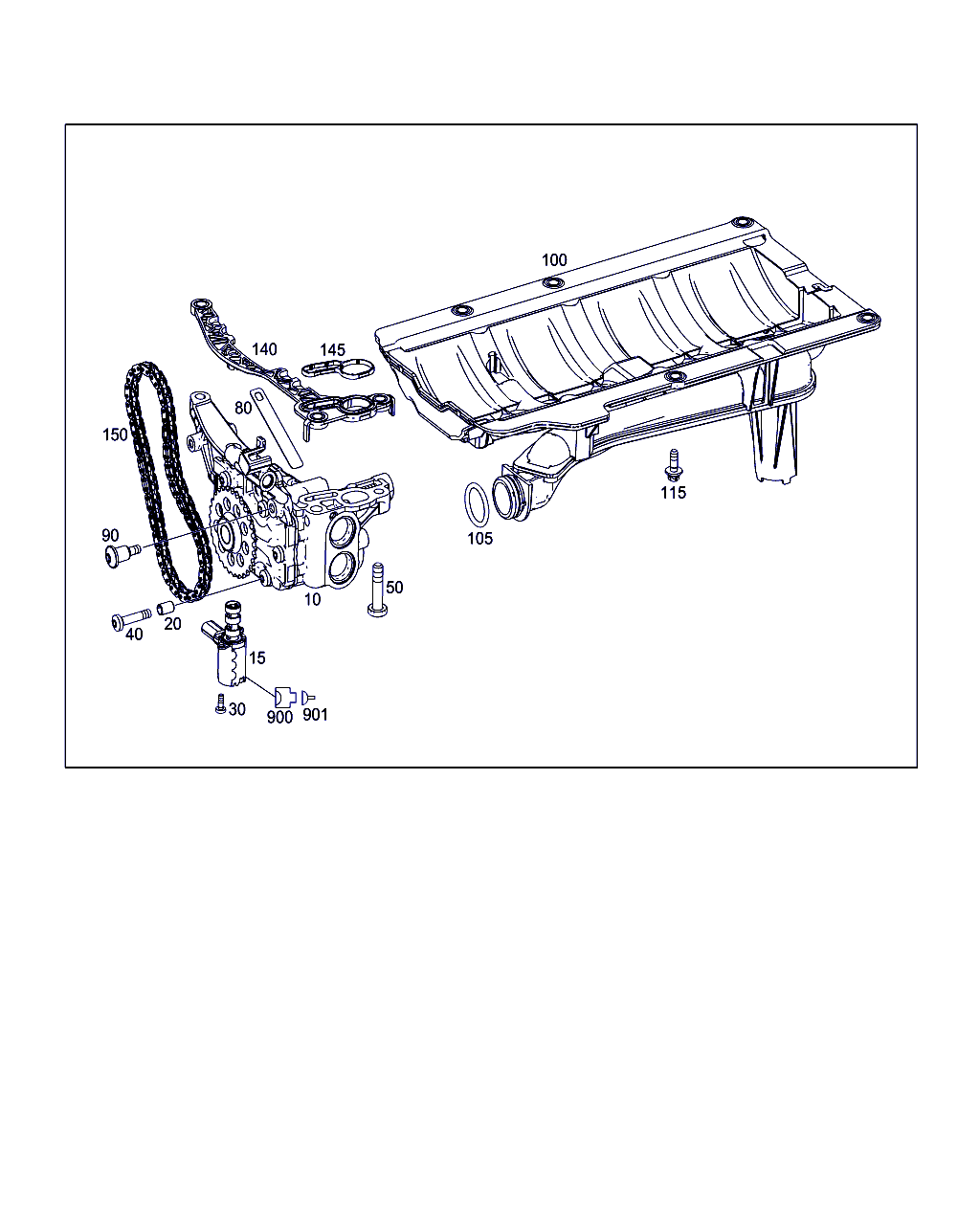 Mercedes-Benz A 000 993 55 76 - Catena, Azionamento pompa olio www.autoricambit.com