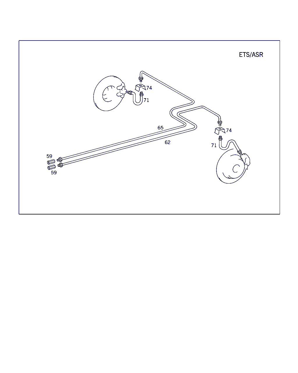 Mercedes-Benz A 126 428 03 35 - Flessibile del freno www.autoricambit.com