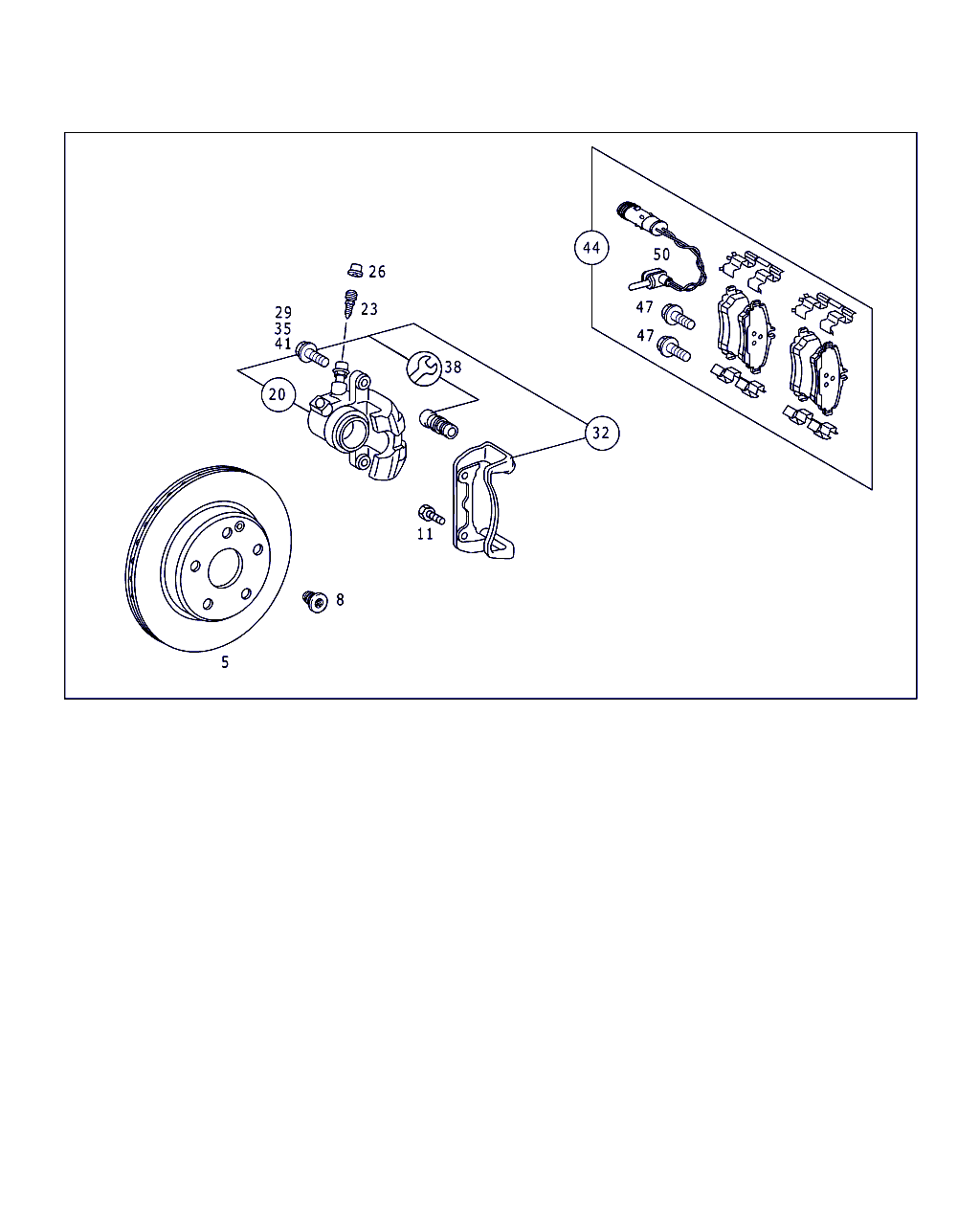 Mercedes-Benz A 414 420 02 20 - Kit pastiglie freno, Freno a disco www.autoricambit.com