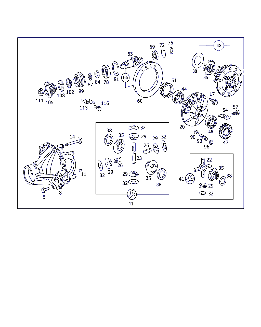 Mercedes-Benz A 001 981 64 05 - Cuscinetto, Albero del differenziale www.autoricambit.com