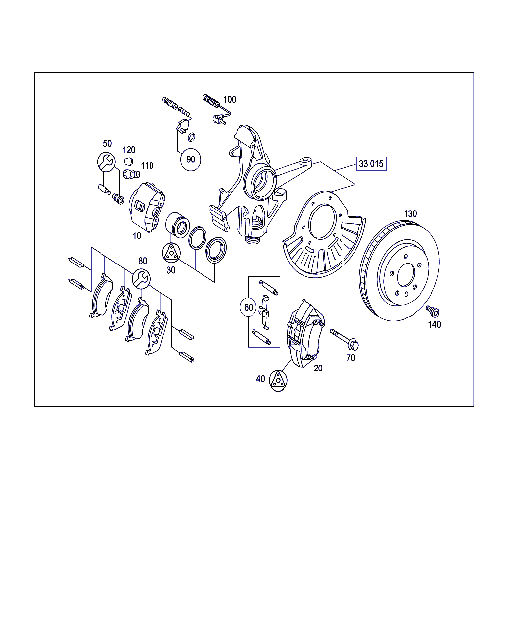 Mercedes-Benz A 163 420 03 20 - Kit pastiglie freno, Freno a disco www.autoricambit.com