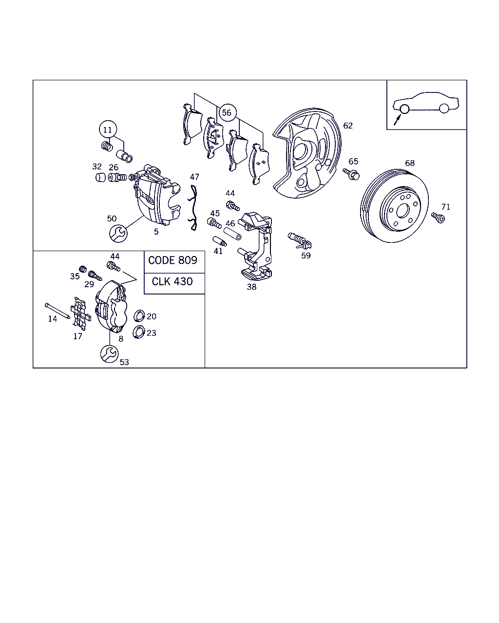 Mercedes-Benz A 000 421 75 86 - Kit riparazione, Pinza freno www.autoricambit.com