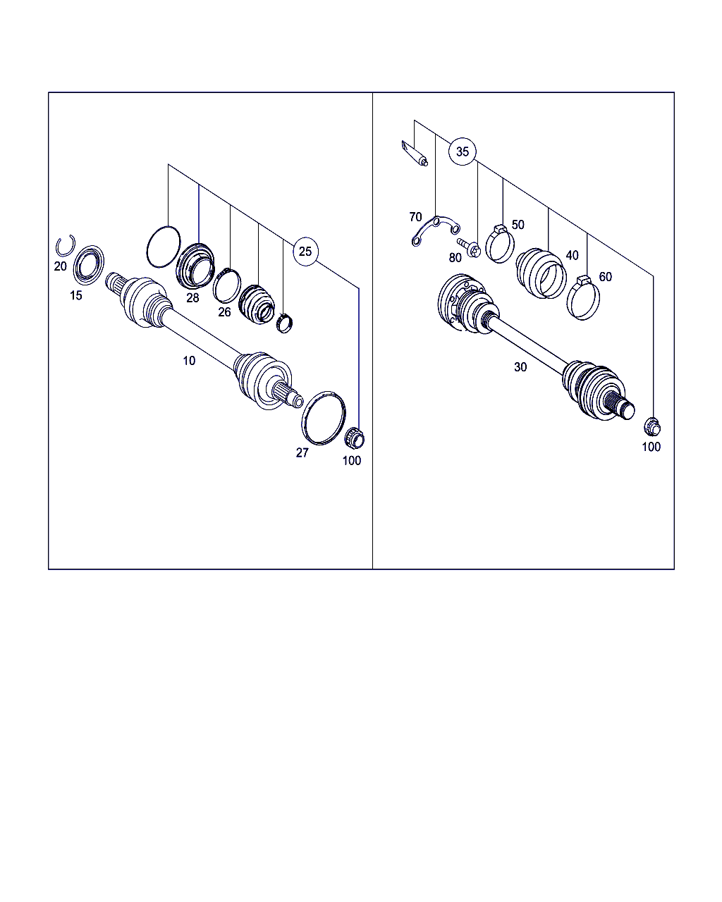 Mercedes-Benz A 000 357 01 91 - Cuffia, Semiasse www.autoricambit.com