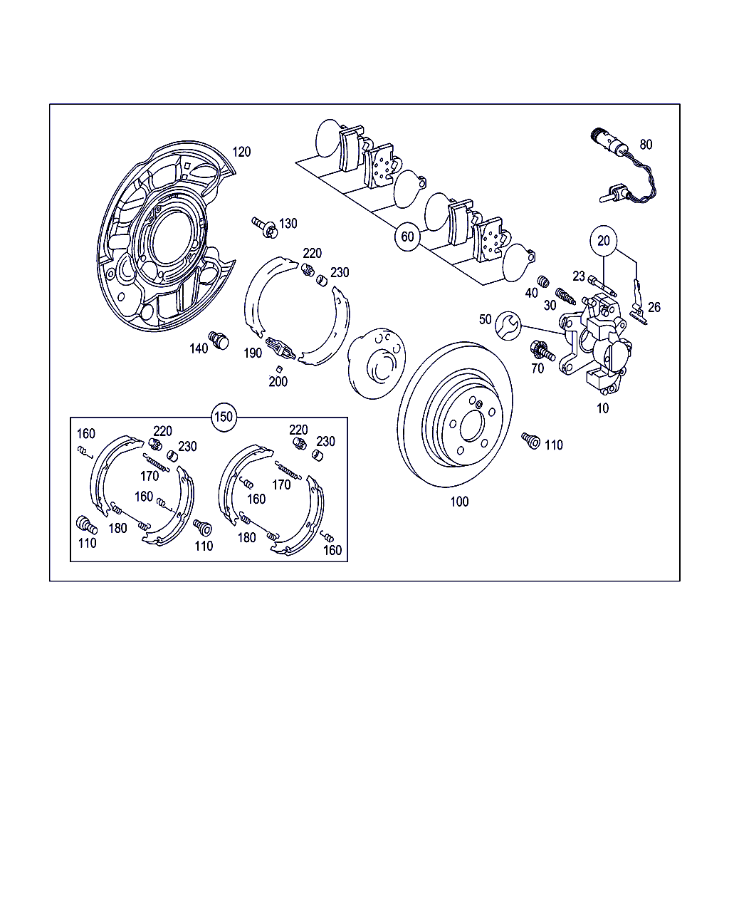 Mercedes-Benz A 003 420 28 20 - Kit pastiglie freno, Freno a disco www.autoricambit.com