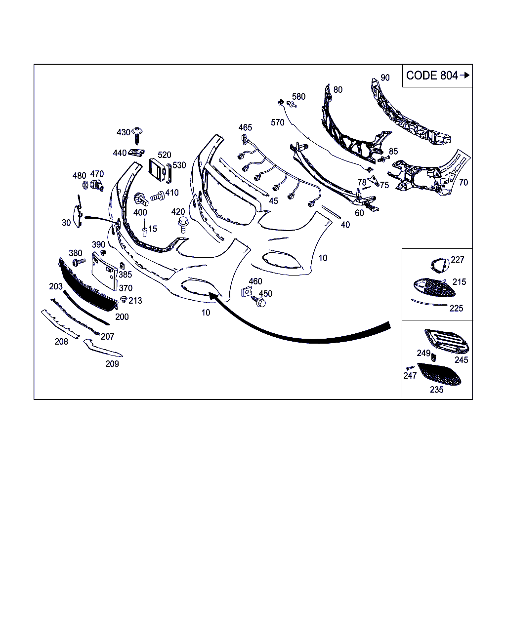 Mercedes-Benz A 218 880 04 30 - Supporto, Faro principale www.autoricambit.com